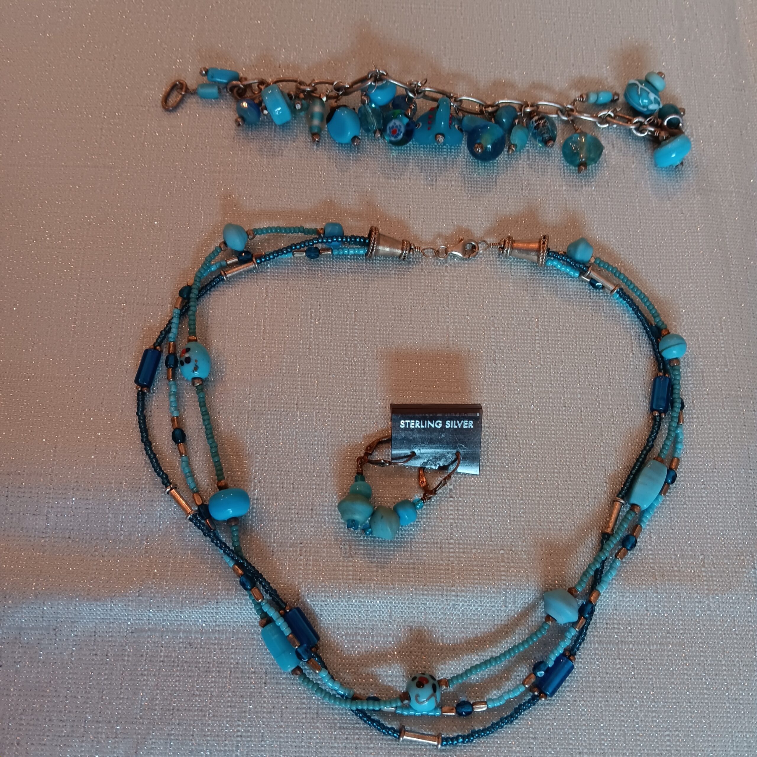 3 piece teal set